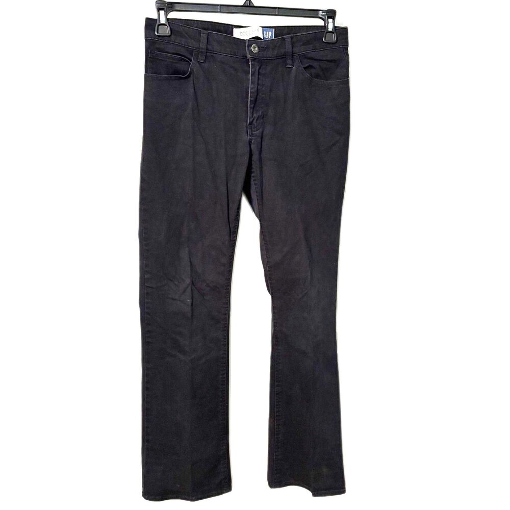 GAP Boot Cut Stretch Black Jeans Women's Size 6R Mid Rise Classic Fit
